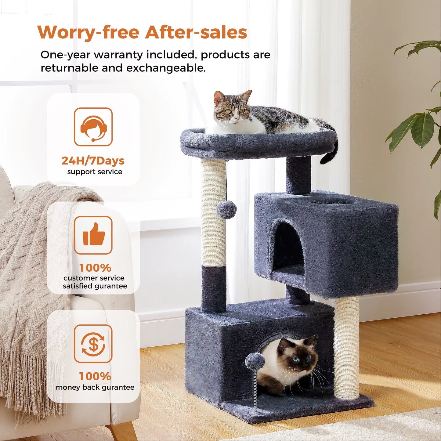 Muddy Mile Summit Cat Tower climbing tree for large cats