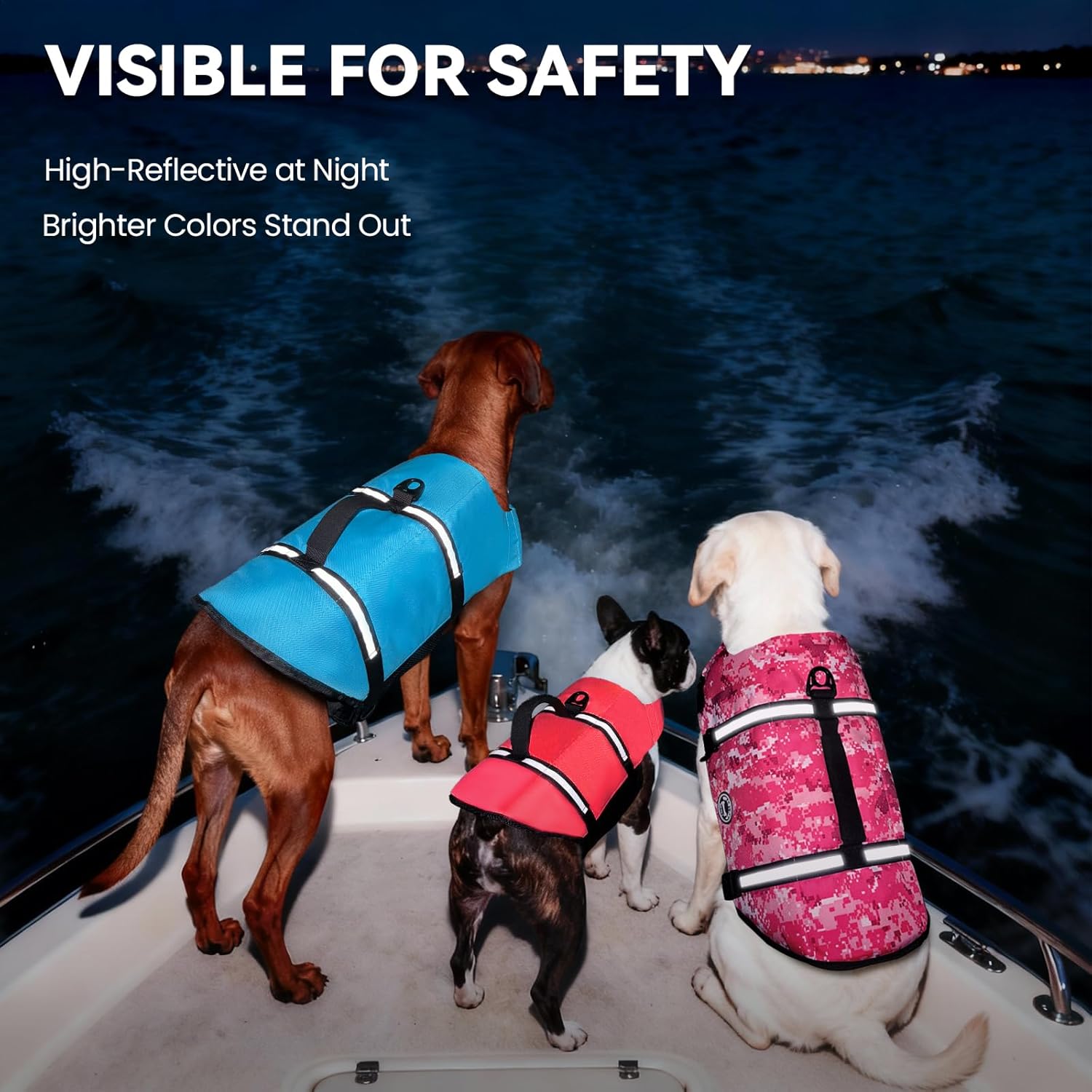 Ripstop Dog Life Vest with Handle - Buoyant Swimming Jacket for Dogs and Puppies, Medium, Blue