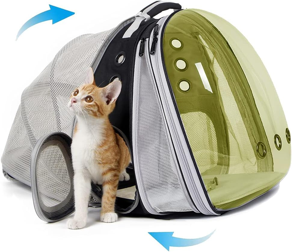 Muddy Mile Basecamp Bubble Backpack expandable carrier for cats and small dogs